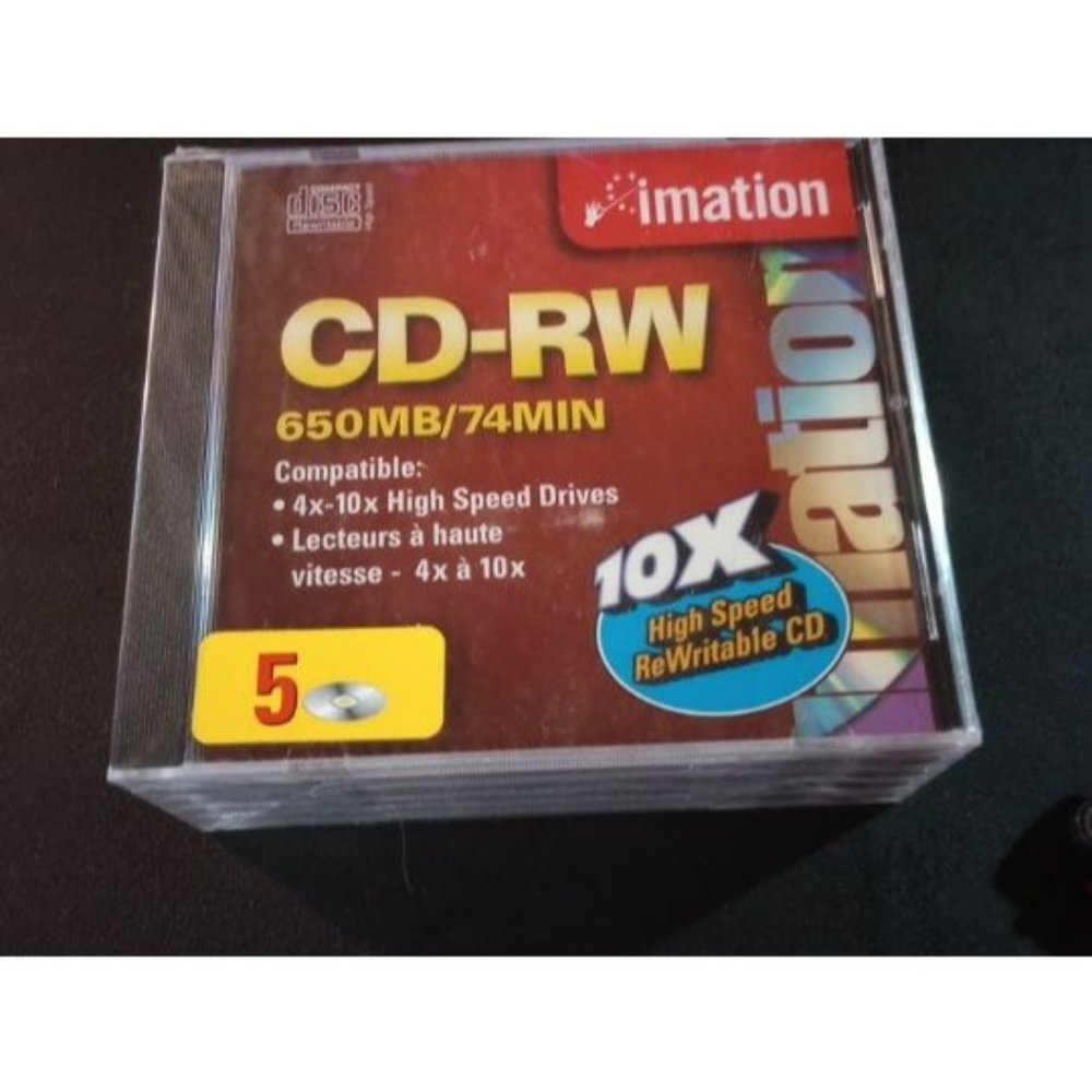 CD-RW Imation 650 mb/74 min 4x10x High Speed Drives